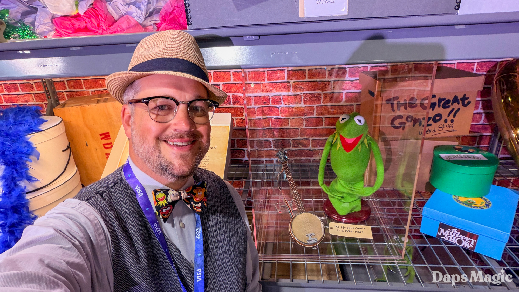 Mr. Daps and Kermit the Frog at D23 The Ultimate Disney Fan Event